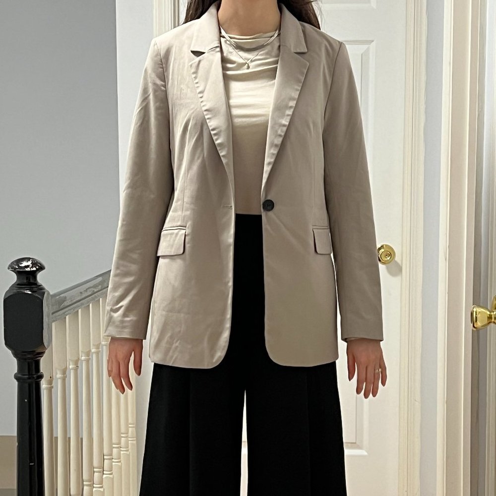 H&M Beige Single-Button Blazer